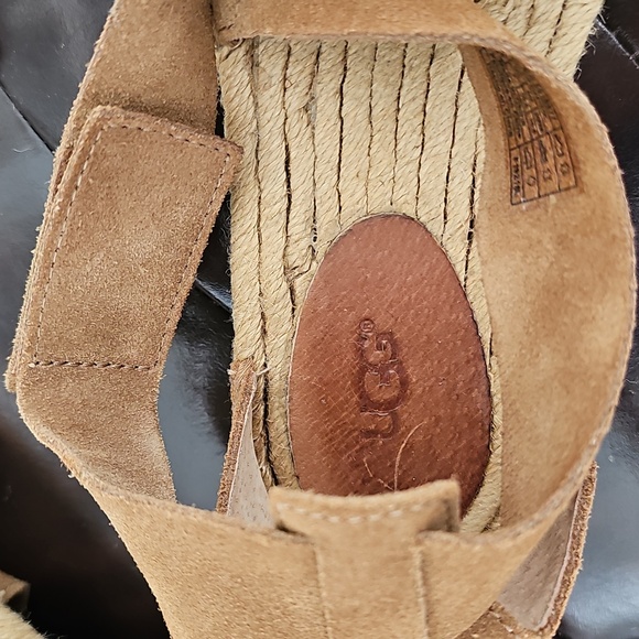 🌼HP🌼UGG Women's Mila Gladiator Espradille Chestnut Suede Sandals 8.5 - Picture 8 of 14